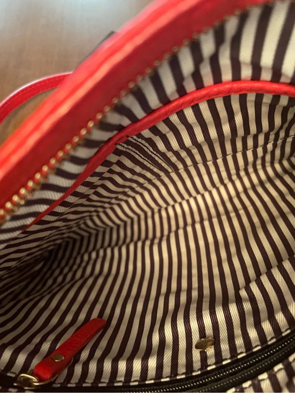 kate spade Red Pebbled Leather Crossbody with Front Zip Pocket