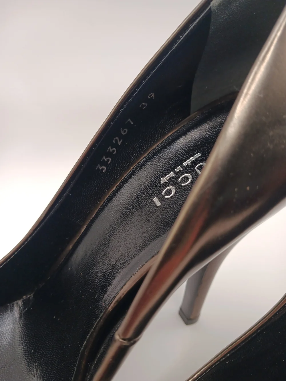 Gucci - Leather High-Heel Pumps in Metallic Bronze
