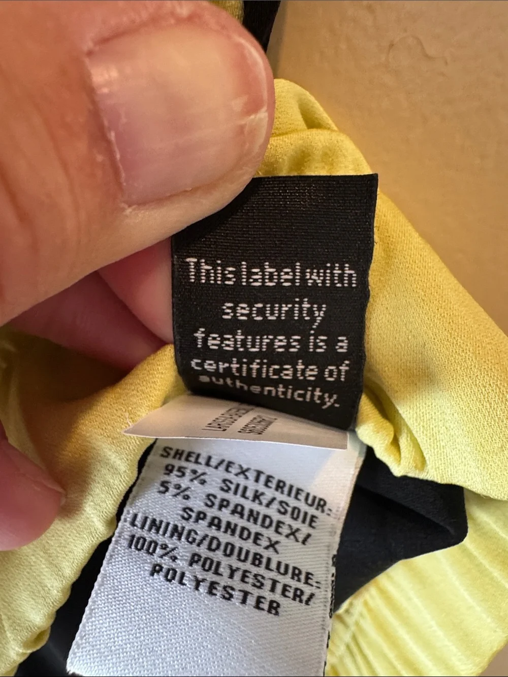 Diane Von Furstenberg lightweight yellow