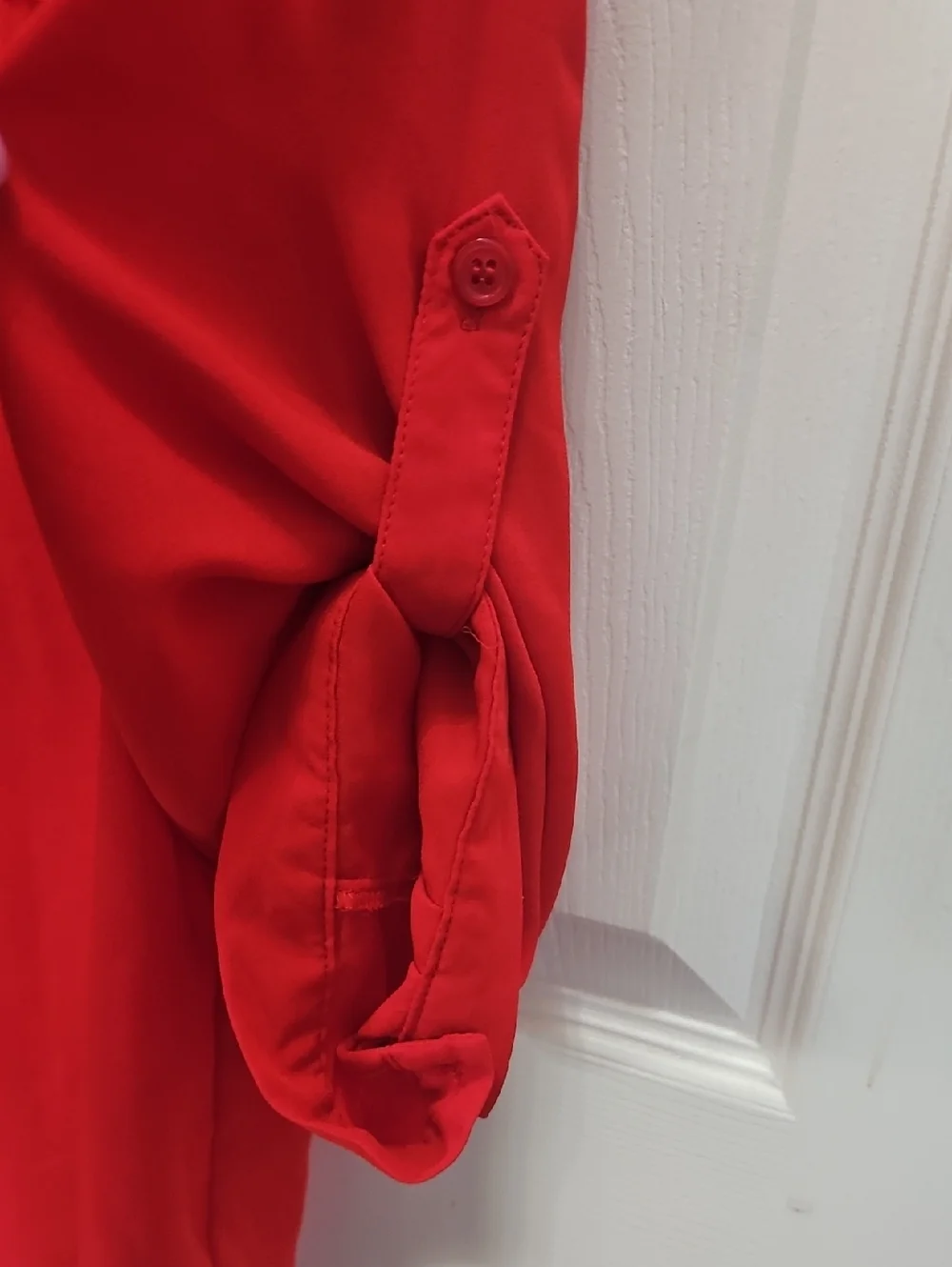 My Michelle Red Hi-Lo Polyester Blouse Sz XL