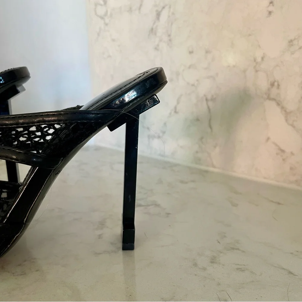 New! Jessica Rich Ysabelle Fishnet Pointed Toe Heels in‎ Black Sz 37 US 6.5