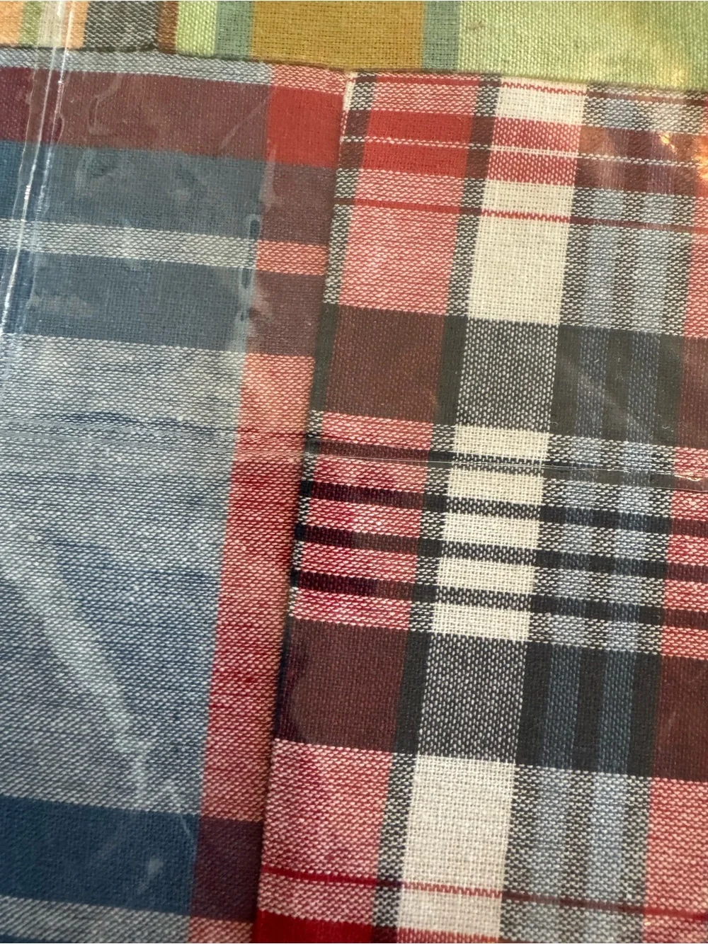 Pottery Barn Patchwork Madras Black Out Panel 44x84 Cotton Fabric Americana