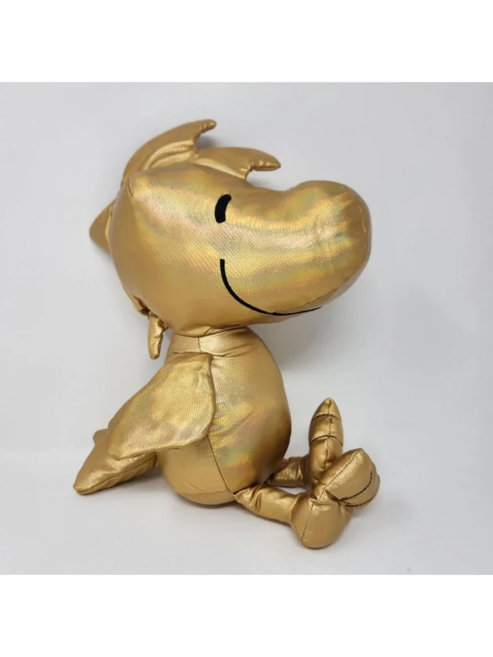 Kohl's Cares Peanuts 75th Anniversary Woodstock Plush Metallic Gold Fabric