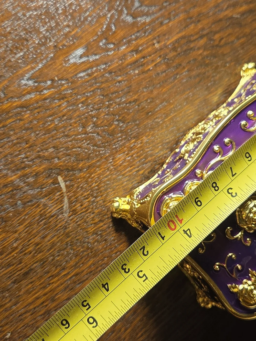 Purple and Gold Ornate Decorative Jewelry Music Box