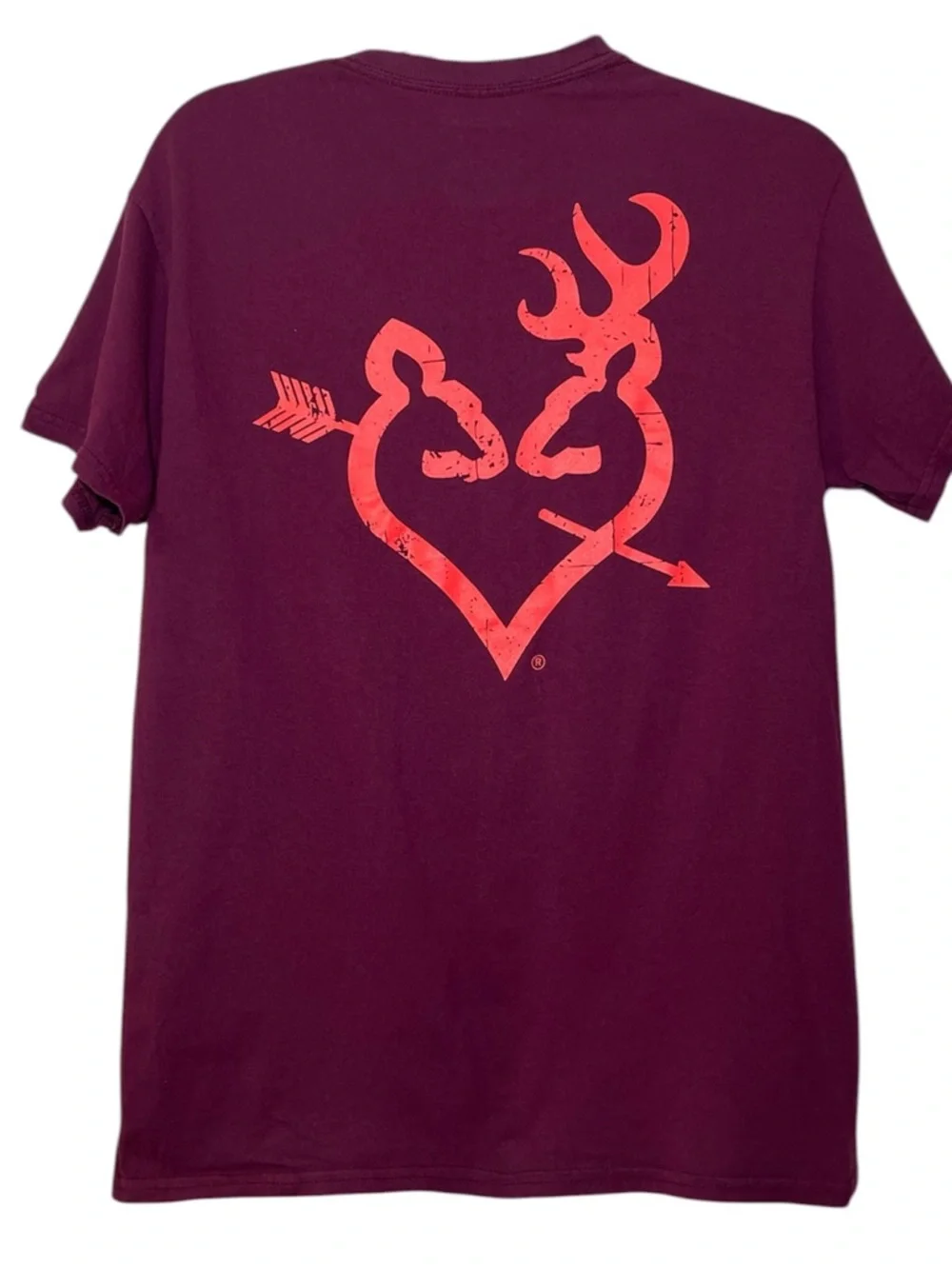 Browning Women’s Maroon Outdoors Hunter Graphic Short Sleeve Tee Size Medium