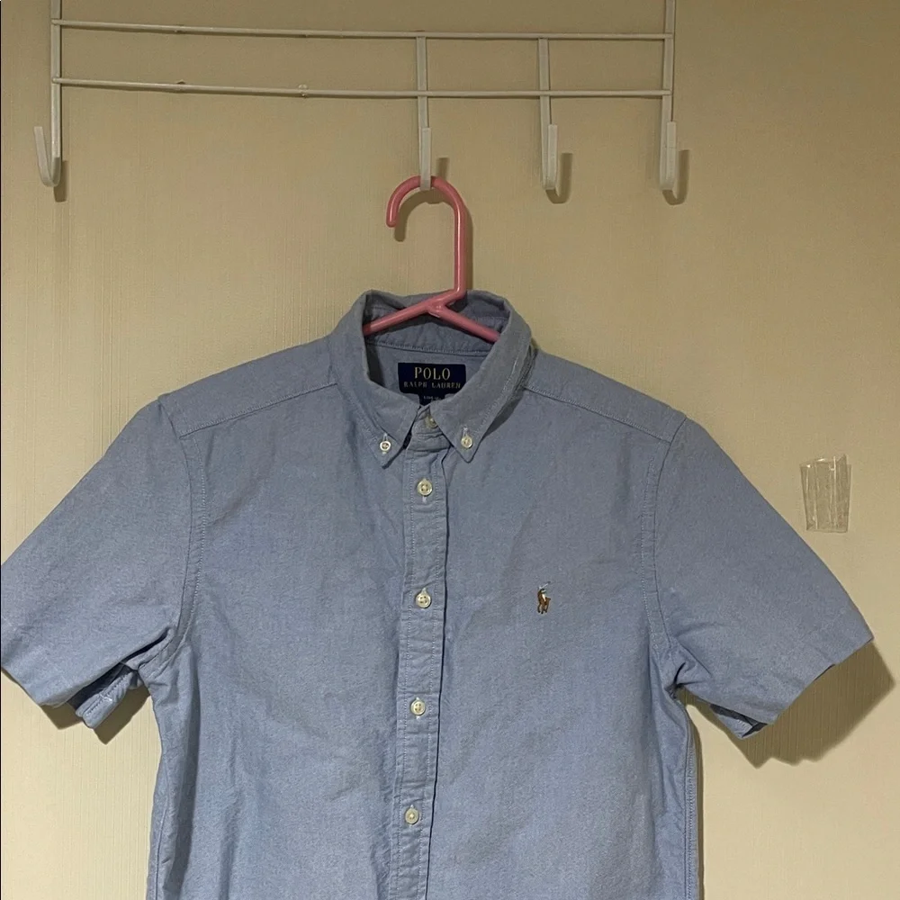Polo by Ralph Lauren Kids Light Blue Button Down Shirt 14/16 Like New Condition