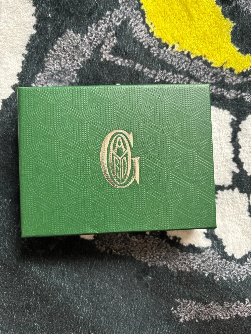 Goyard yellow  Cleaning Cloth with White Logo Card in Green Box
