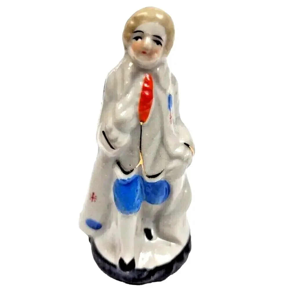 Pico Made in Occupied Japan Miniature Ceramic Porcelain Colonial Man Antique