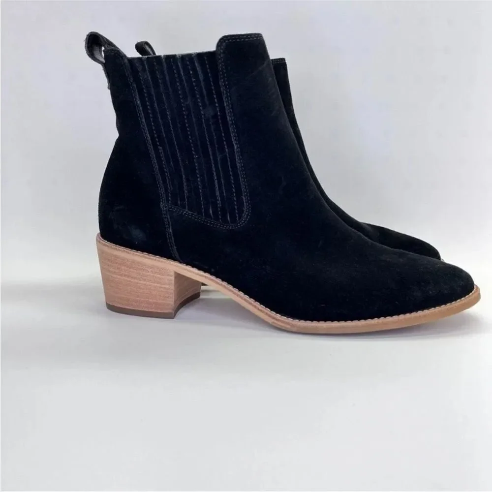 NWT PAUL GREEN Sante Bootie Soft Suede Zip Black $520