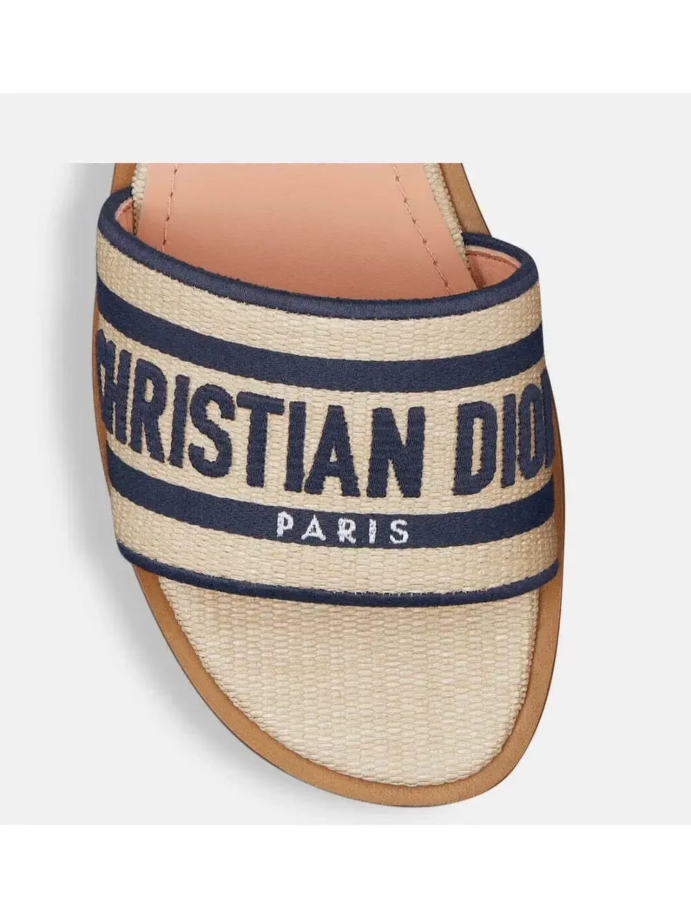 Dior Dway Raffia Slide Sandals(PLEASE REQUEST YOUR SIZE BEFORE PURCHASING)