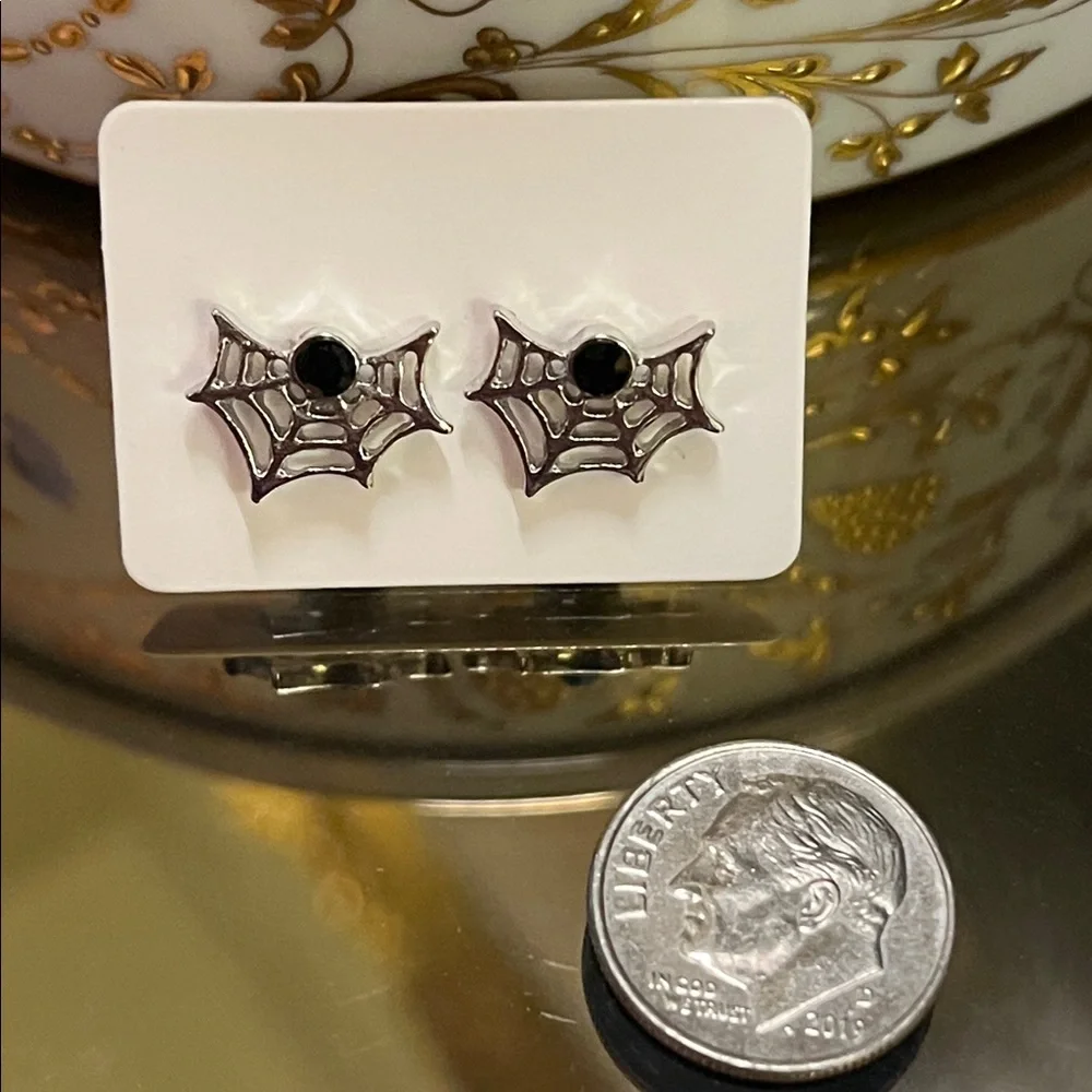 Spider Web Stud Earrings