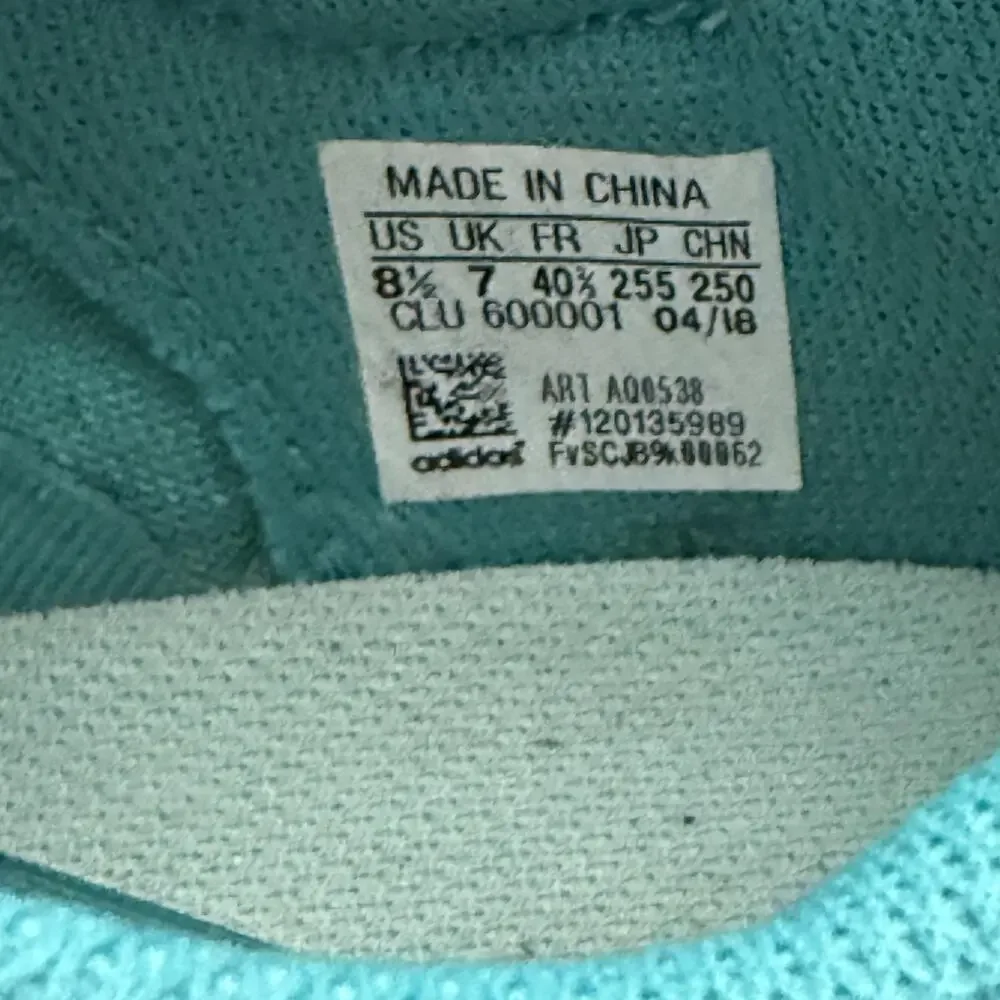 Adidas Aerobounce Shoes Womens‎ Size 8.5 Teal Mint Running Mesh Bounce Sneakers