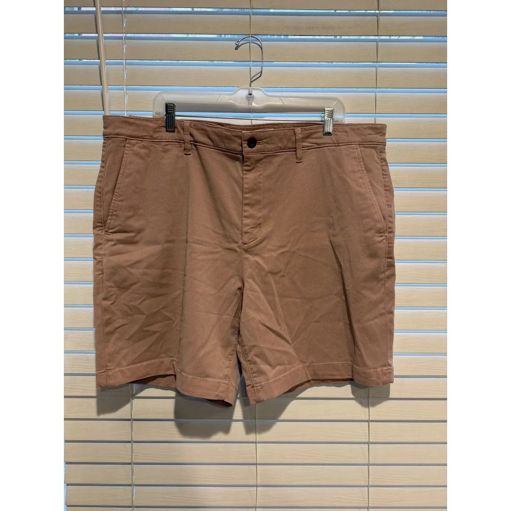 Faherty Brand Men's Sun and Waves Co Shorts Tan Cotton Blend‎ Size 40