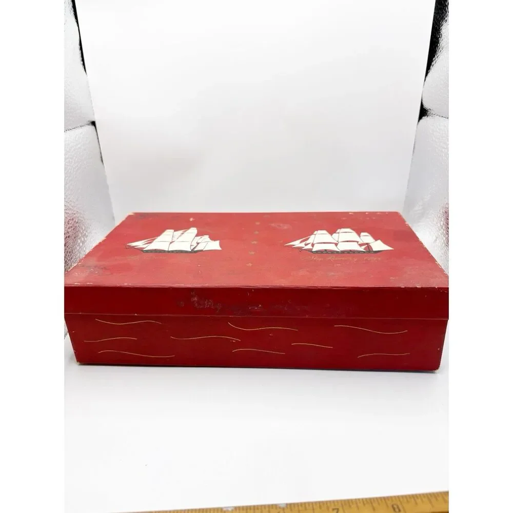 Old Spice Box No 3317 Ship Recovery 1784 Grand Turk 1786 Sewing Notions EMPTY