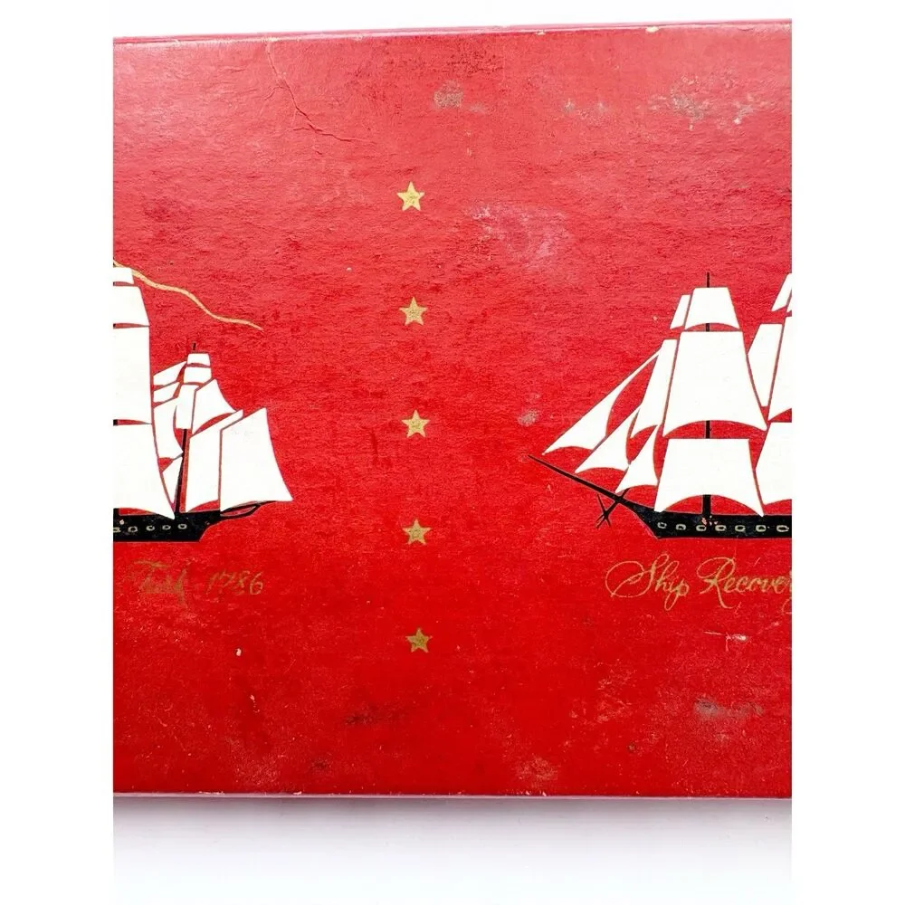 Old Spice Box No 3317 Ship Recovery 1784 Grand Turk 1786 Sewing Notions EMPTY