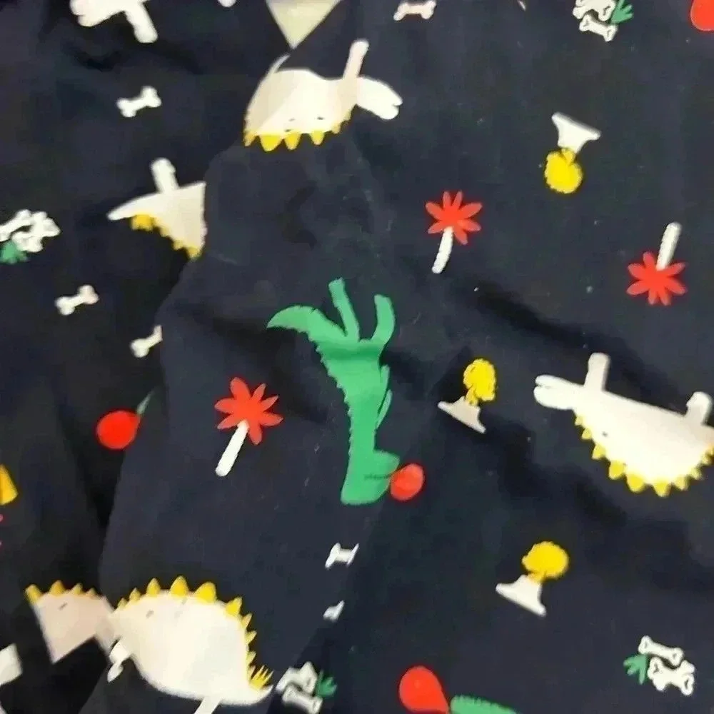 Little Minds Boys Navy Blue Dinosaur Pajama Set Long Sleeve Top Pants Size 140