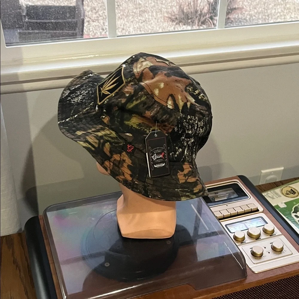 Camouflage Bucket Hat with Leaf Patch