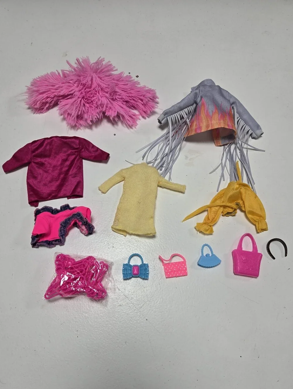 Unbranded 11 Assorted Doll Clothing For Barbie Dolls Cardigans Jackets Purses