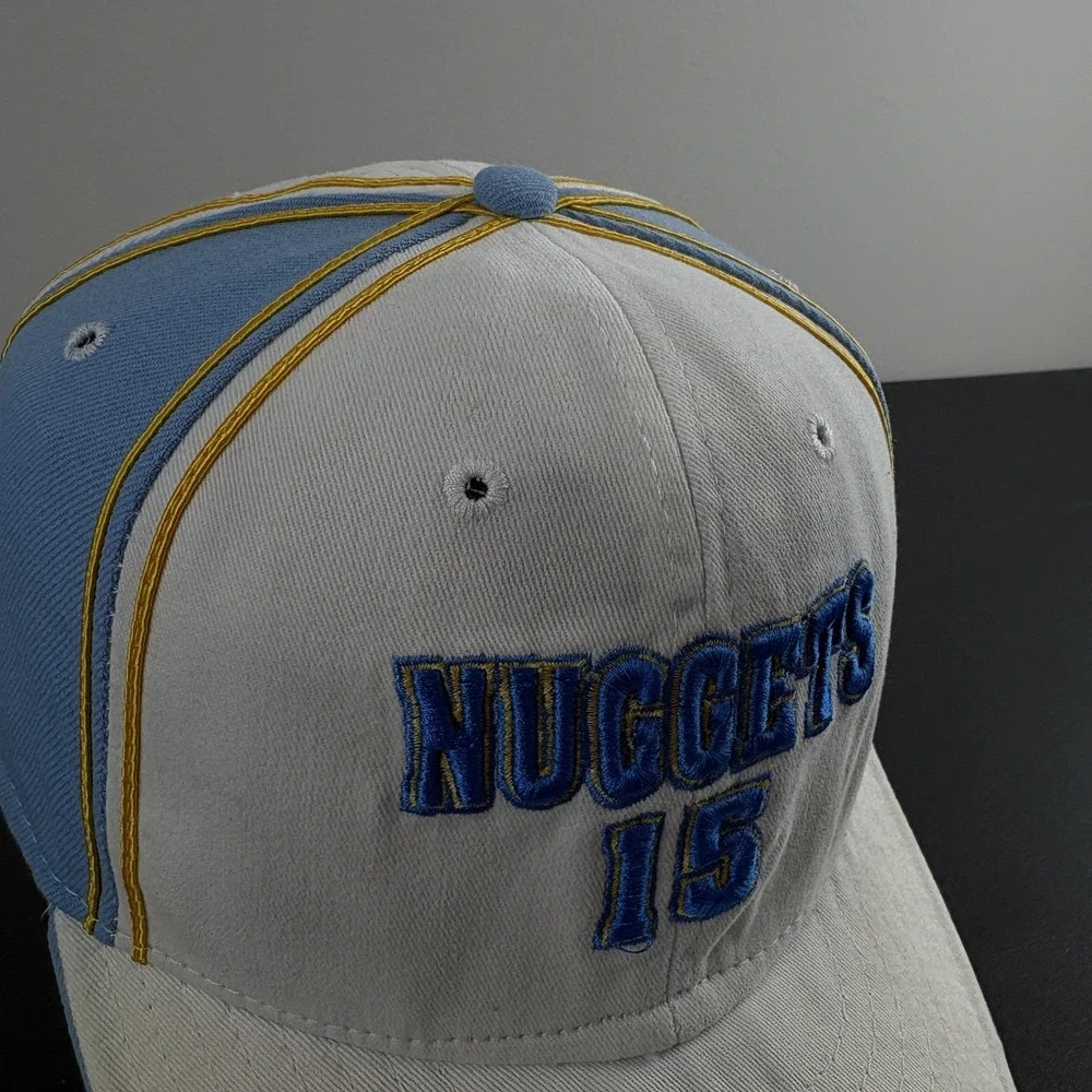 Vintage Carmelo Anthony Denver Nuggets 15 New Era 59FIFTY Fitted Hat White 7 1/2