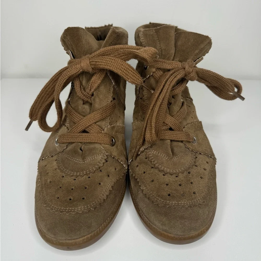 Isabel Marant BOBBY SNEAKERS suede calfskin leather wedge sneakers - Size 39