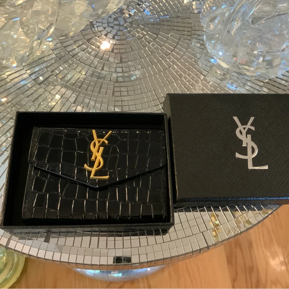 Saint Laurent croc embossed