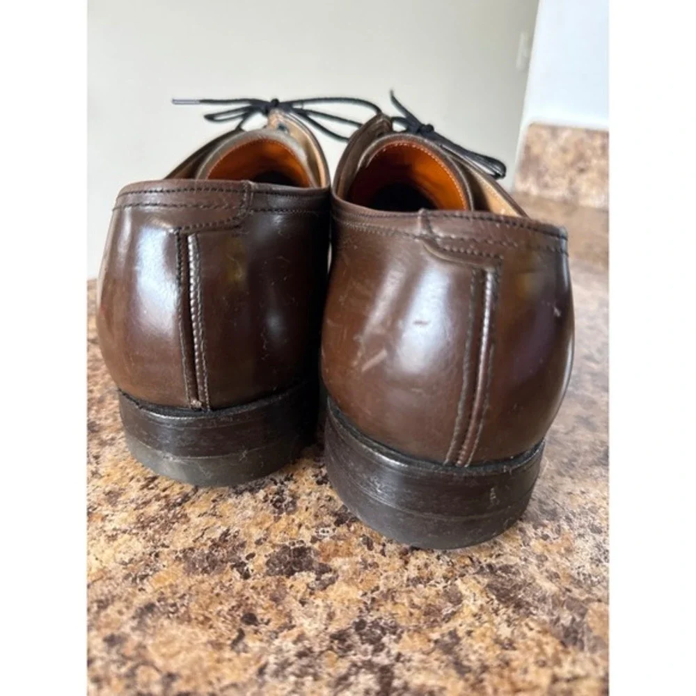 Nunn Bush Brown Woven Leather Derby Dress Shoes Men's 8 C‎ NARROW