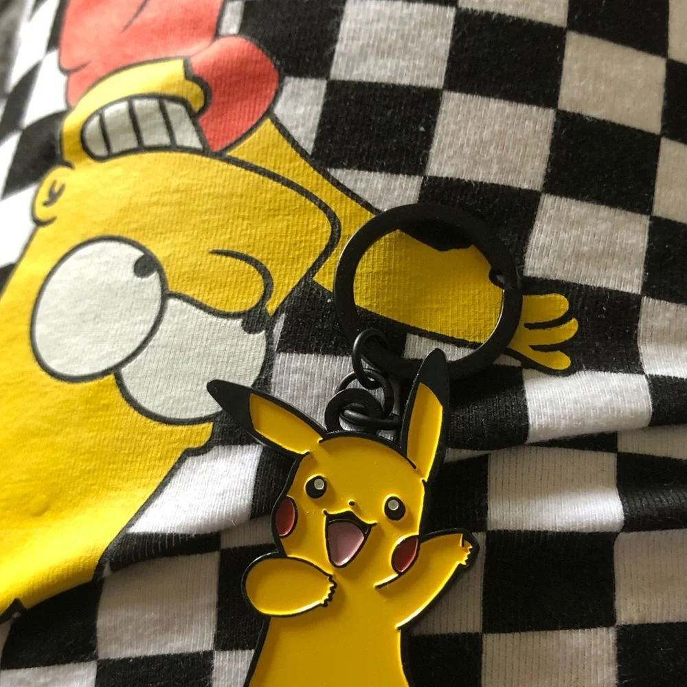 Pikachu Keychain - Yellow/Black Cute Pokemon Accessory