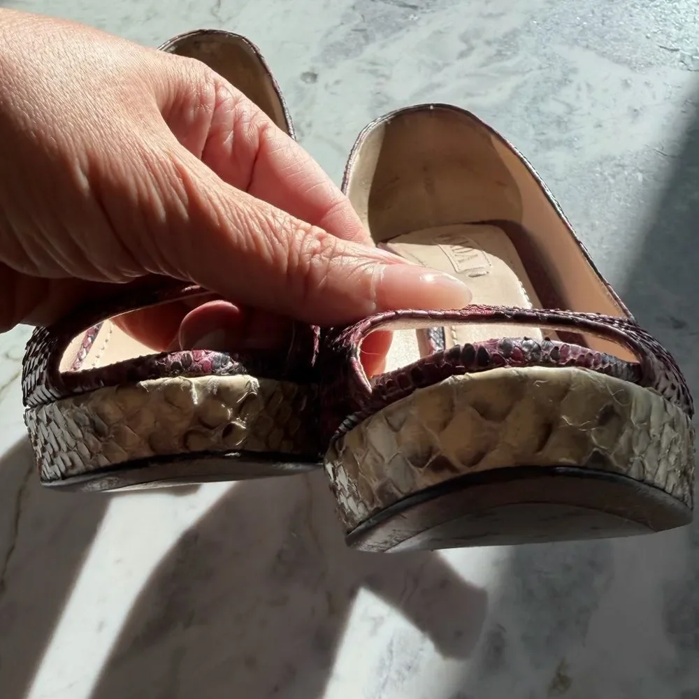 Prada snakeskin letters