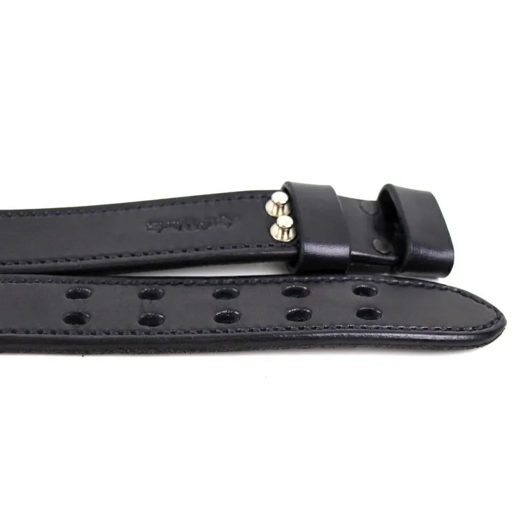 AWL WORKS G356 SADDLE BLACK GENUINE LEATHER 1.5