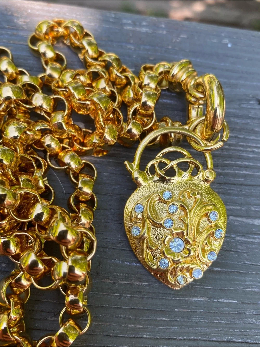 Joan Rivers gold tone