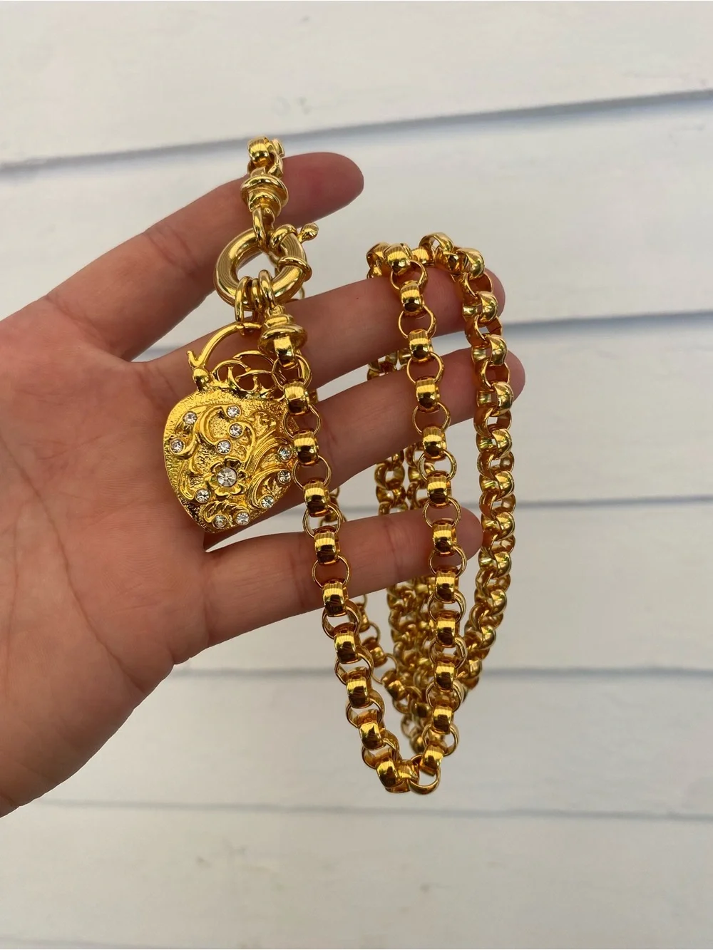 Joan Rivers gold tone