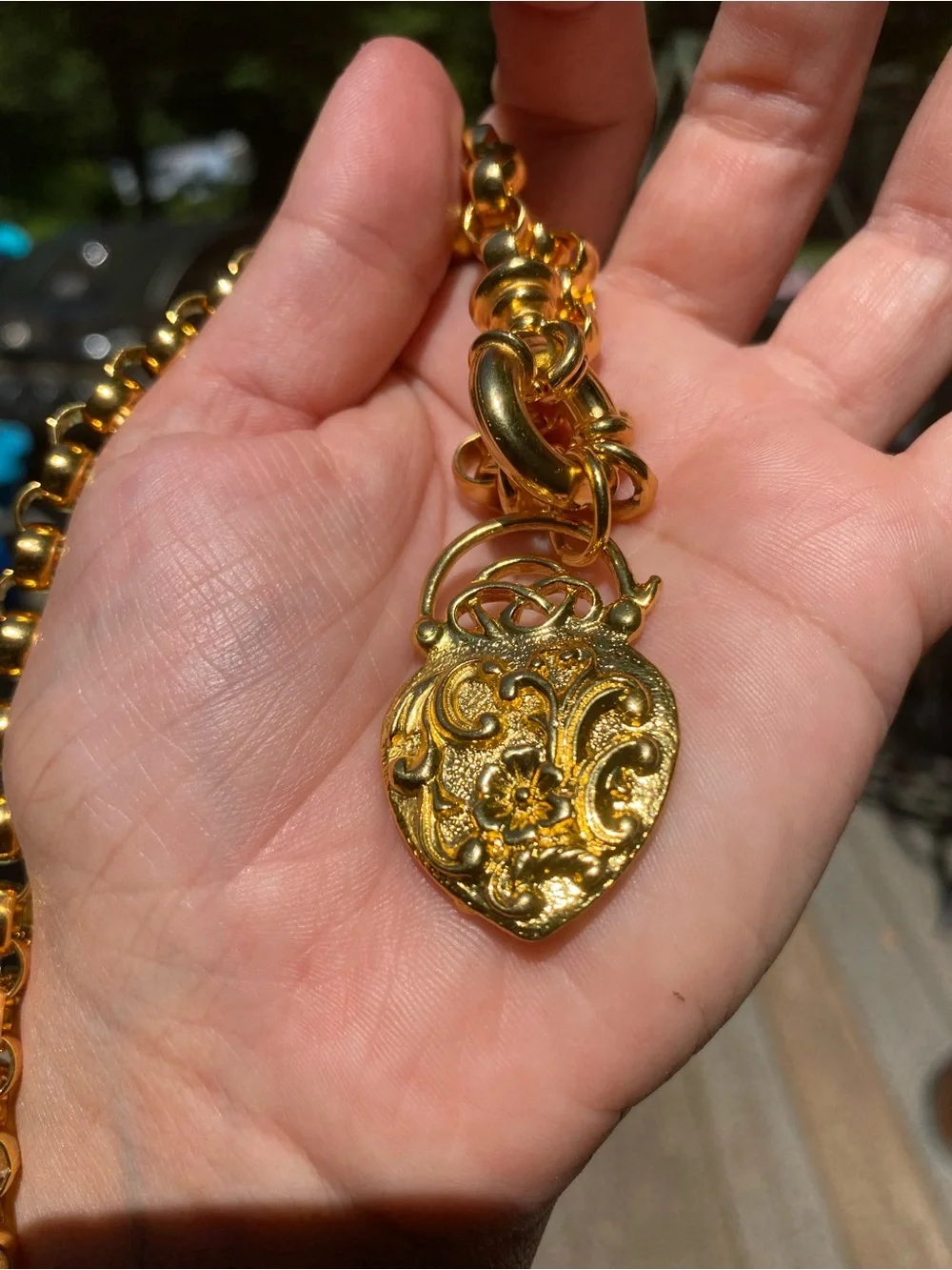 Joan Rivers gold tone