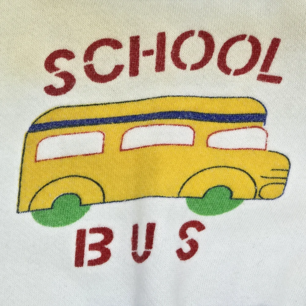 Les Kids Vintage School Bus Printed Sweatshirt