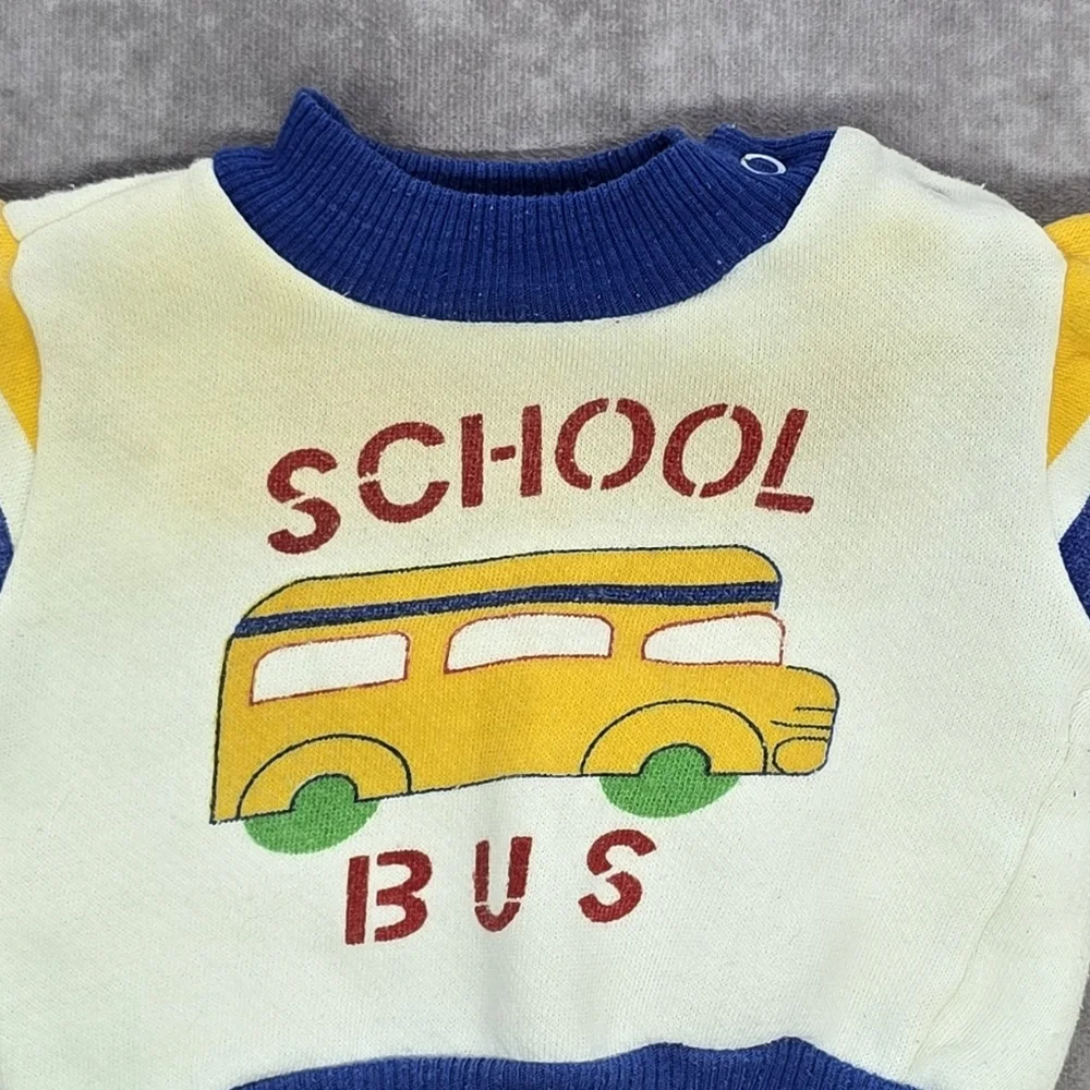 Les Kids Vintage School Bus Printed Sweatshirt