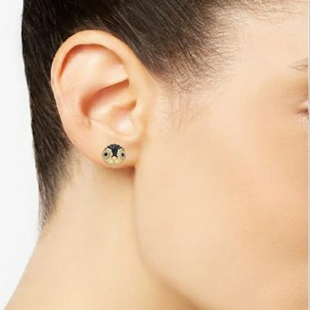 KATE SPADE DASHING BEAUTY SMALL OWL STUD EARRINGS