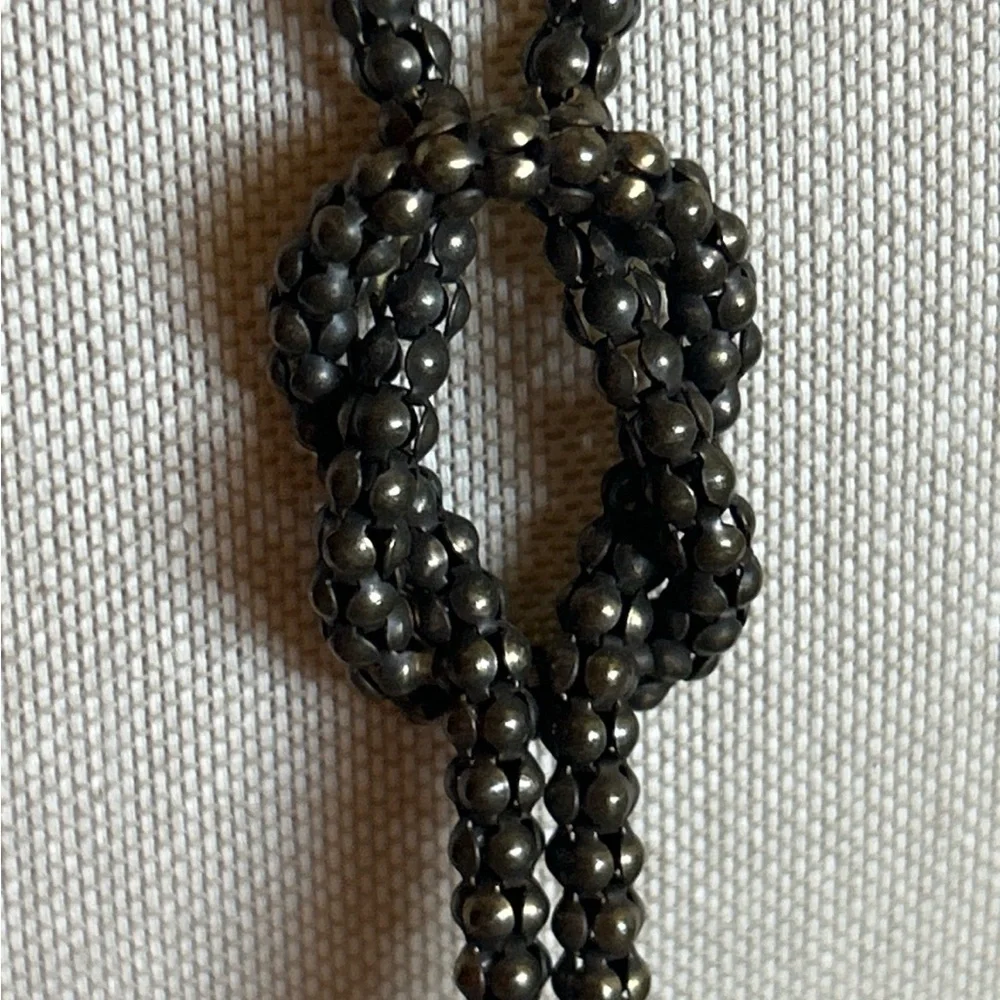 Vintage ALDO Gunmetal Mesh Necklace 40
