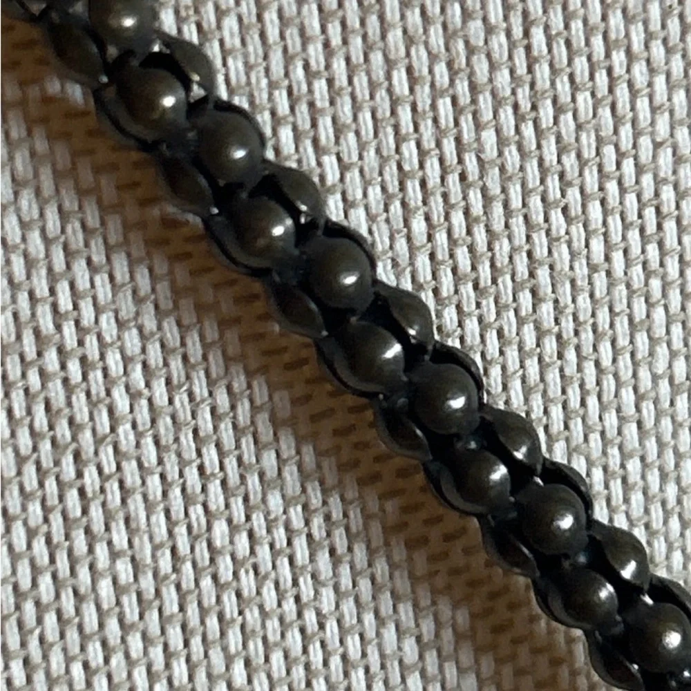 Vintage ALDO Gunmetal Mesh Necklace 40