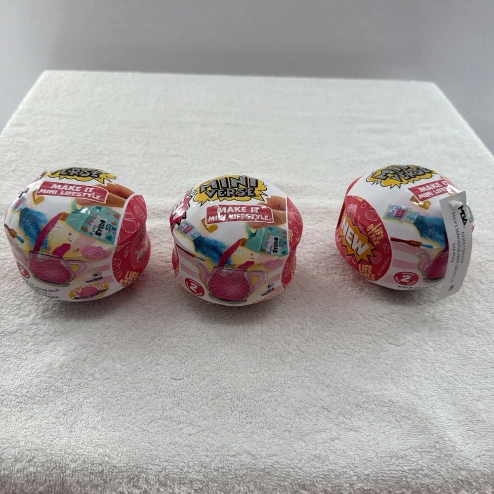 MGA Miniverse Series 1 Make It Mini Lifestyle -Set of 3 Sealed Collectible Balls