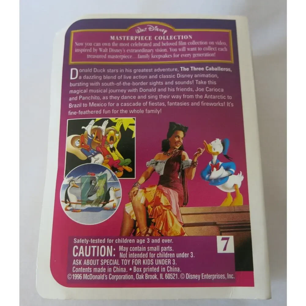 Vintage Disney McDonald Donald Duck Three Caballeros Figurine in Box 1996 Toy