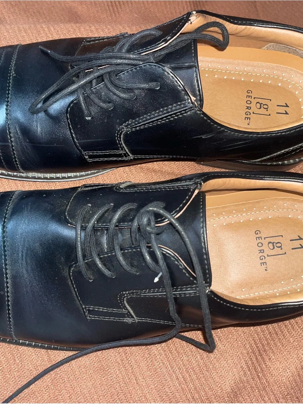 George Black Men's Lace-Up Derby Dress Shoes