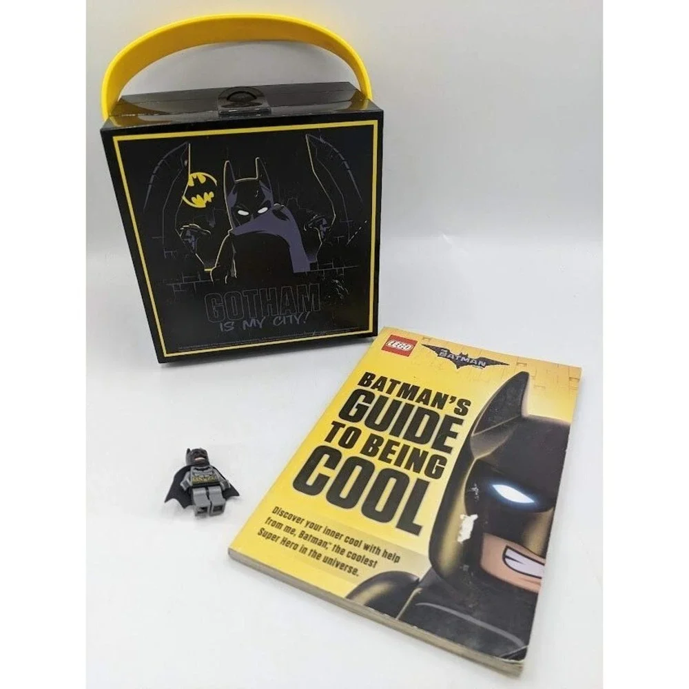LEGO Batman Movie Lot Storage Case Yellow Handle Black Minifigure sh089 Book