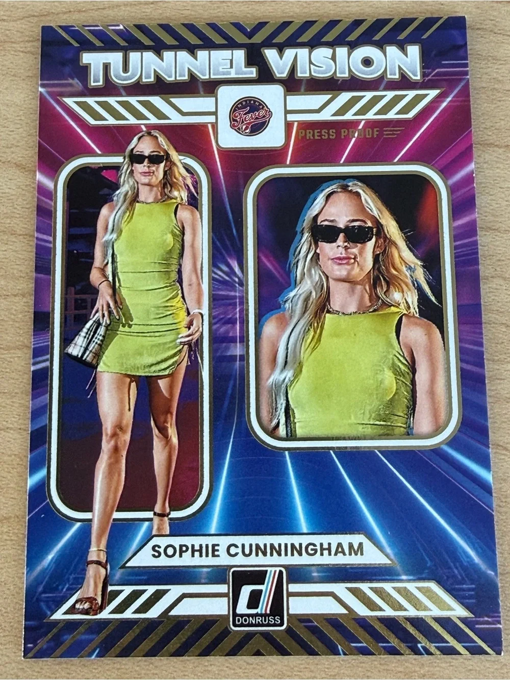 Panini Tunnel Vision Card - Purple and Lime Green
