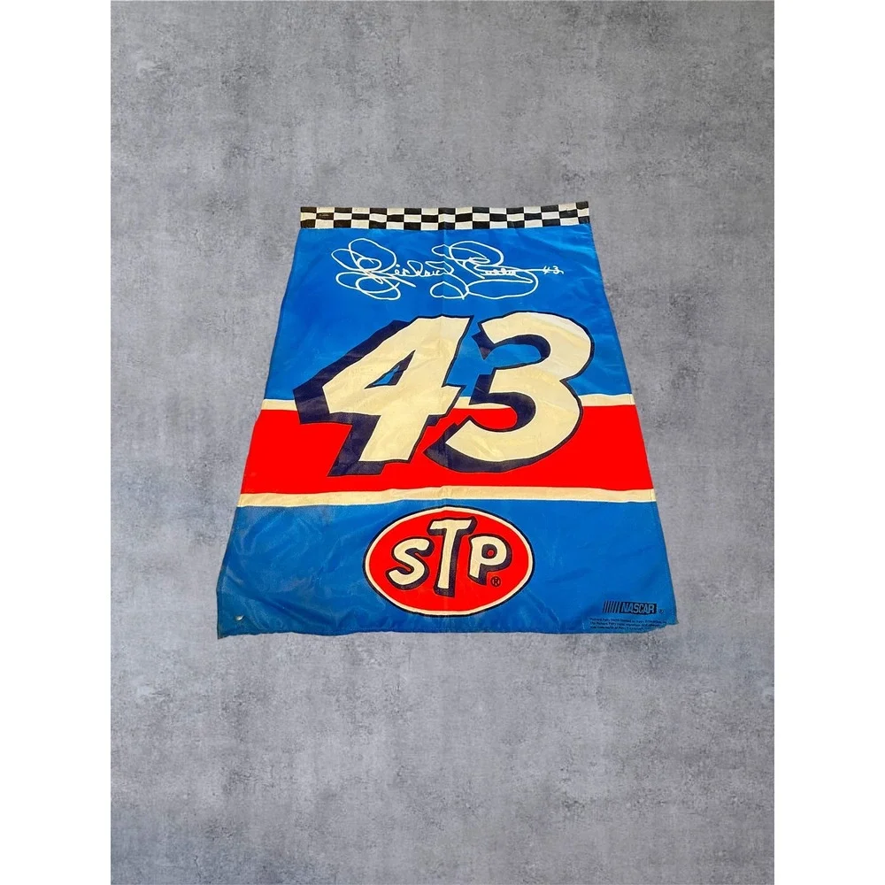 HTF Vintage 90's NASCAR Richard Petty Flag Blue STP #43 Racing 40x28 Banner