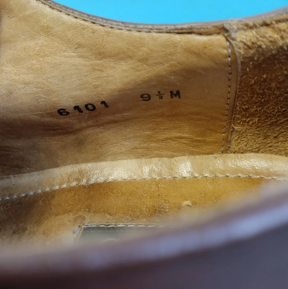 G.H. Bass & Co Men's Lace Up Leather Dress Shoes Brown Size 9.5