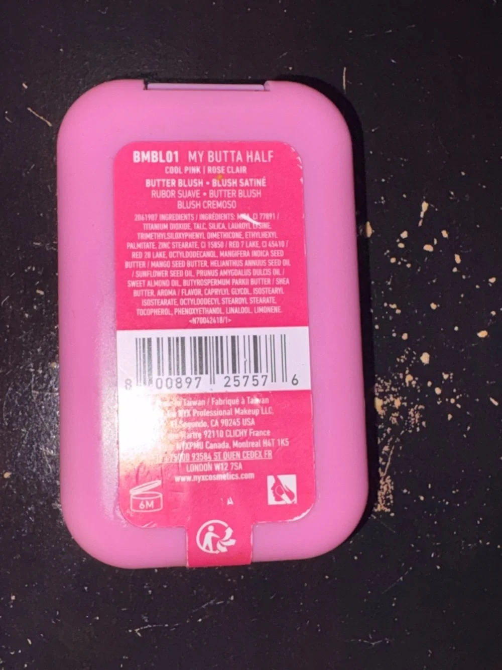 NYX half blush butter