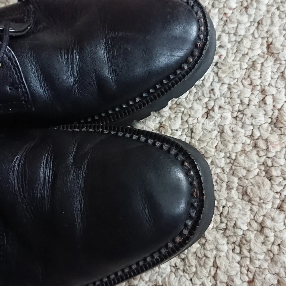 & Other Stories leather lace-up boots size 6