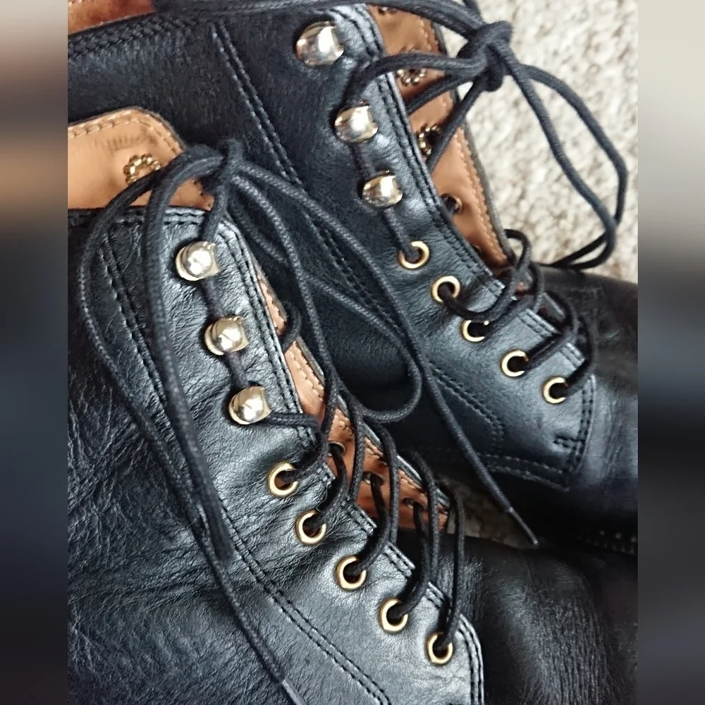 & Other Stories leather lace-up boots size 6