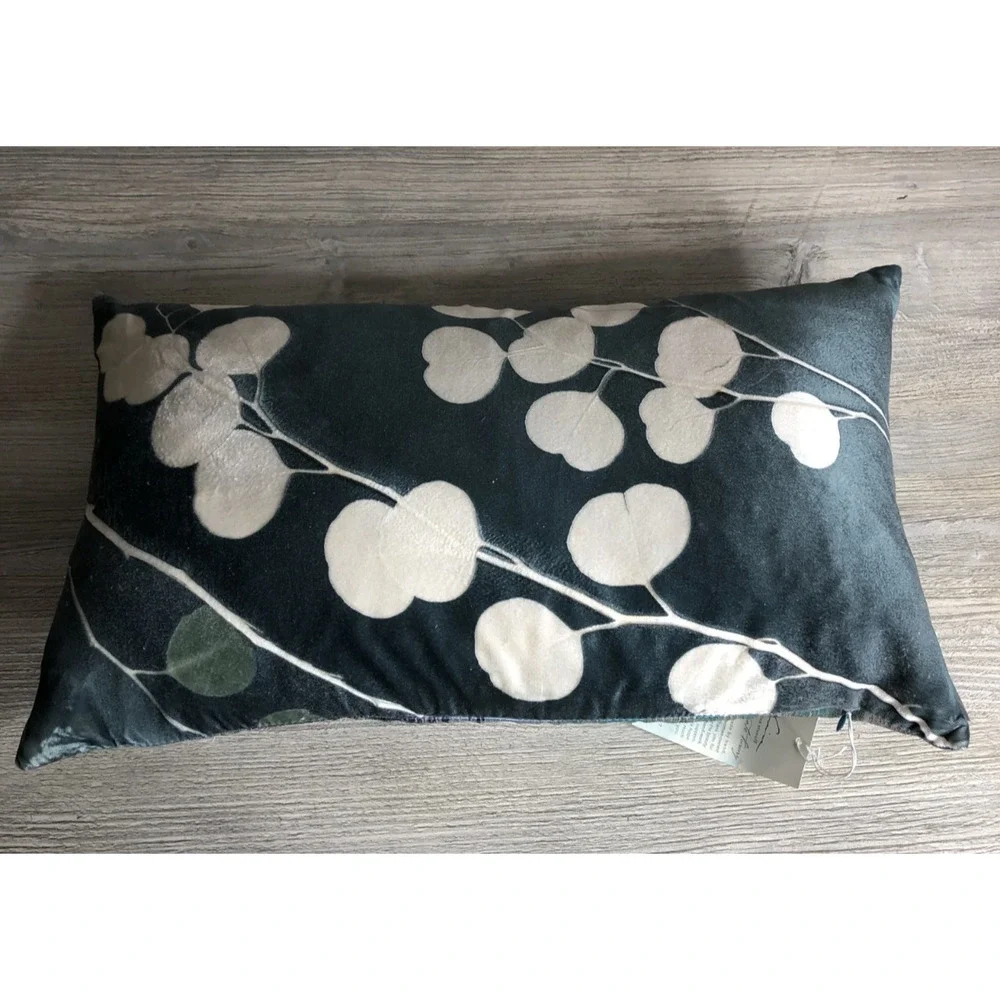 Aviva Stanoff Decorative Pillow Eucalyptus Malachite Velvet