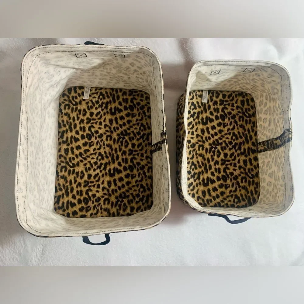 PINK VS CHEETAH STORAGE BINS SETS OF 2