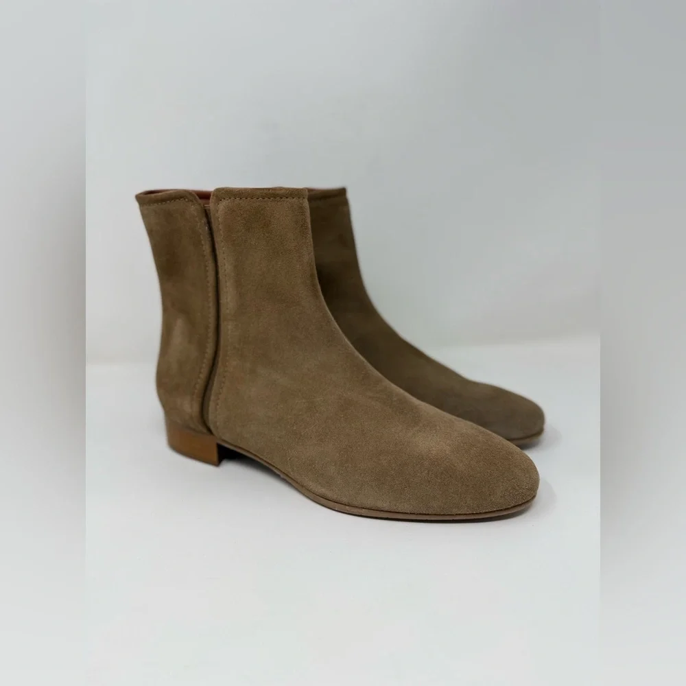 New Aquatalia Sahara Weatherproof Bootie Brown Suede Sz 9